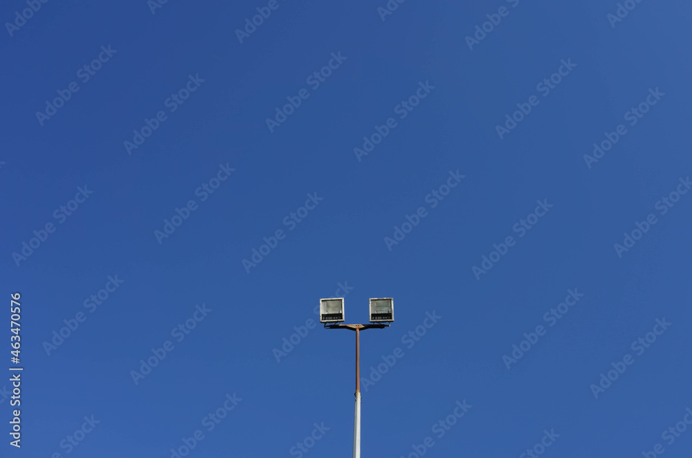 Photo of a lantern on a background of blue clear sky Photo of a lantern on a background of blue clear sky