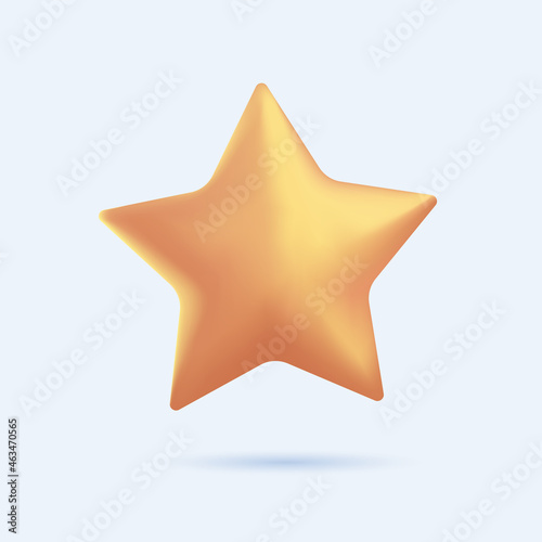 Quality rating bright icon with five yellow stars isolated on white. Evaluation of goods  writing reviews of delivery.