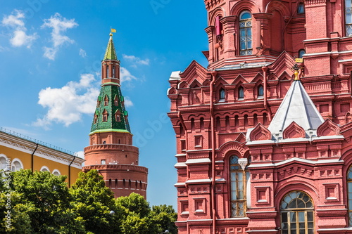 Historical Museum building located in Red Square, Moscow, Russia