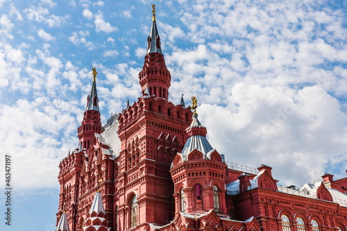 Historical Museum building located in Red Square, Moscow, Russia