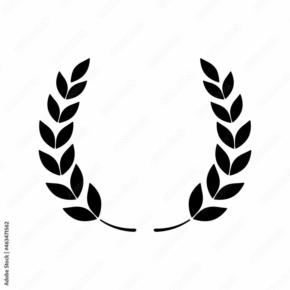 Obraz premium Laurel wreath - symbol of victory and power flat vector icon for apps and websites