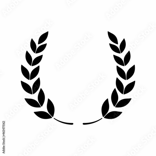 Laurel wreath - symbol of victory and power flat vector icon for apps and websites