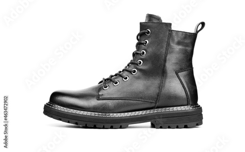 Black boots isolated on white
