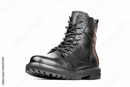 Black boots isolated on white