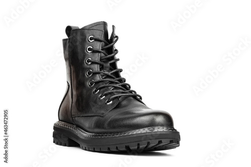 Black boots isolated on white