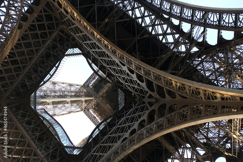 Eiffel tower structure close up