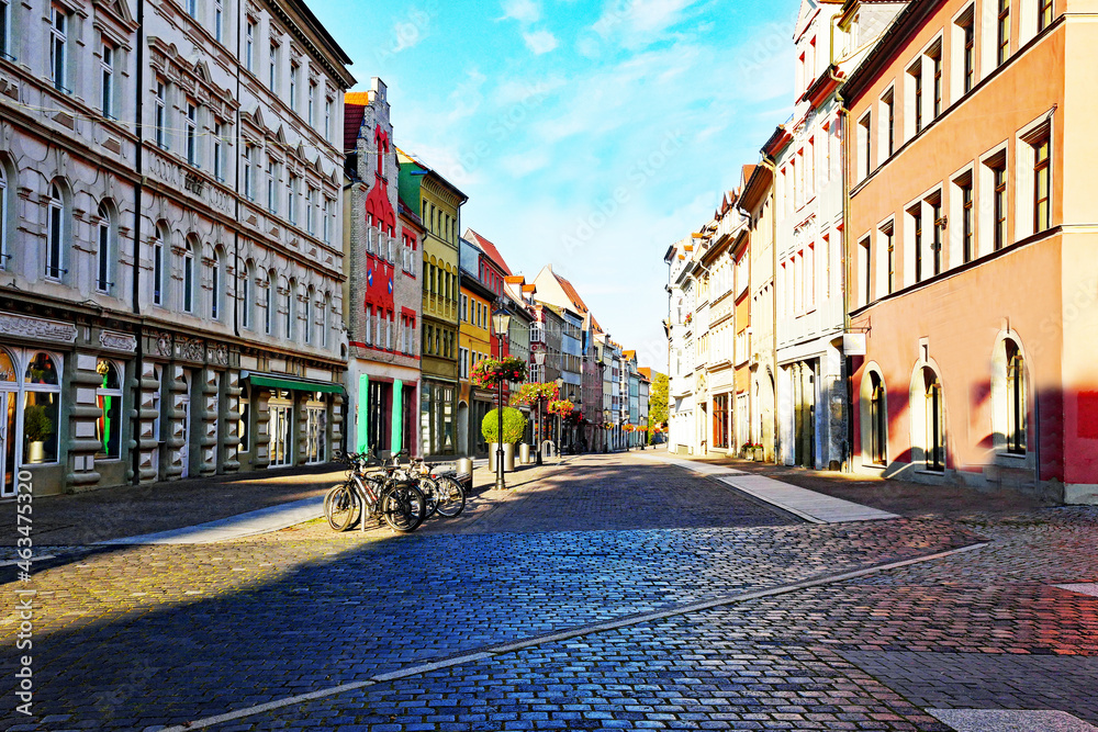 Fototapeta premium Naumburg an der Saale Jakobstraße am Marktplatz