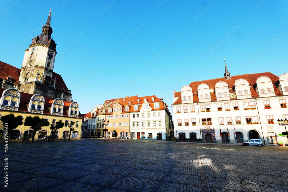 Fototapeta premium Naumburg an der Saale Amtsgericht, Stadtkirche St. Wenzel, Rathaus