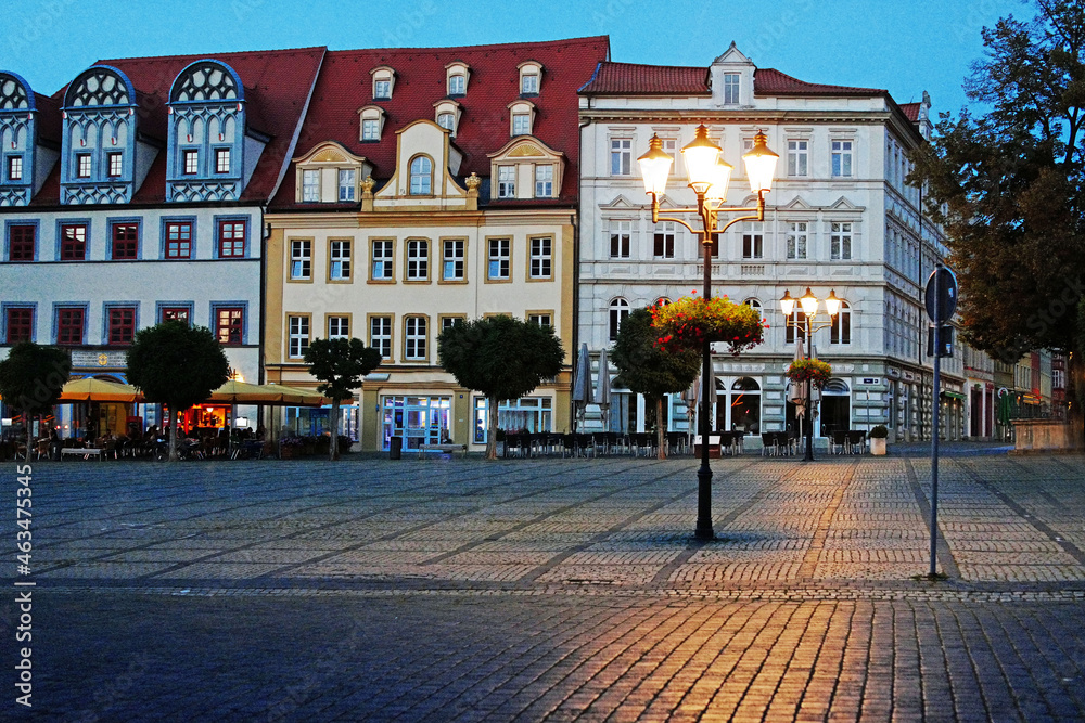 Fototapeta premium Naumburg an der Saale Marktplatz im Abendlicht