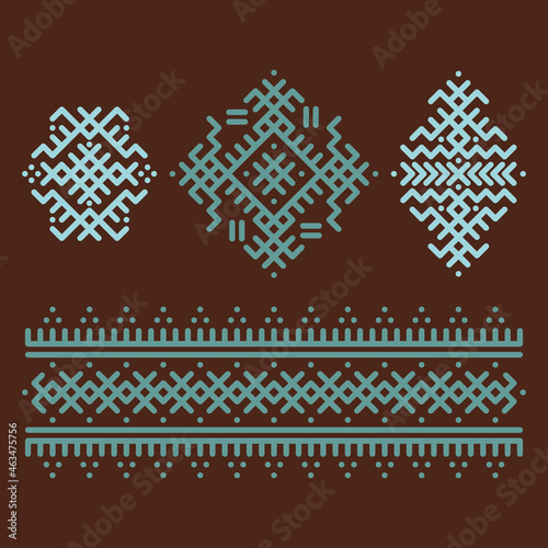 Vector image of traditional Berber tattoos