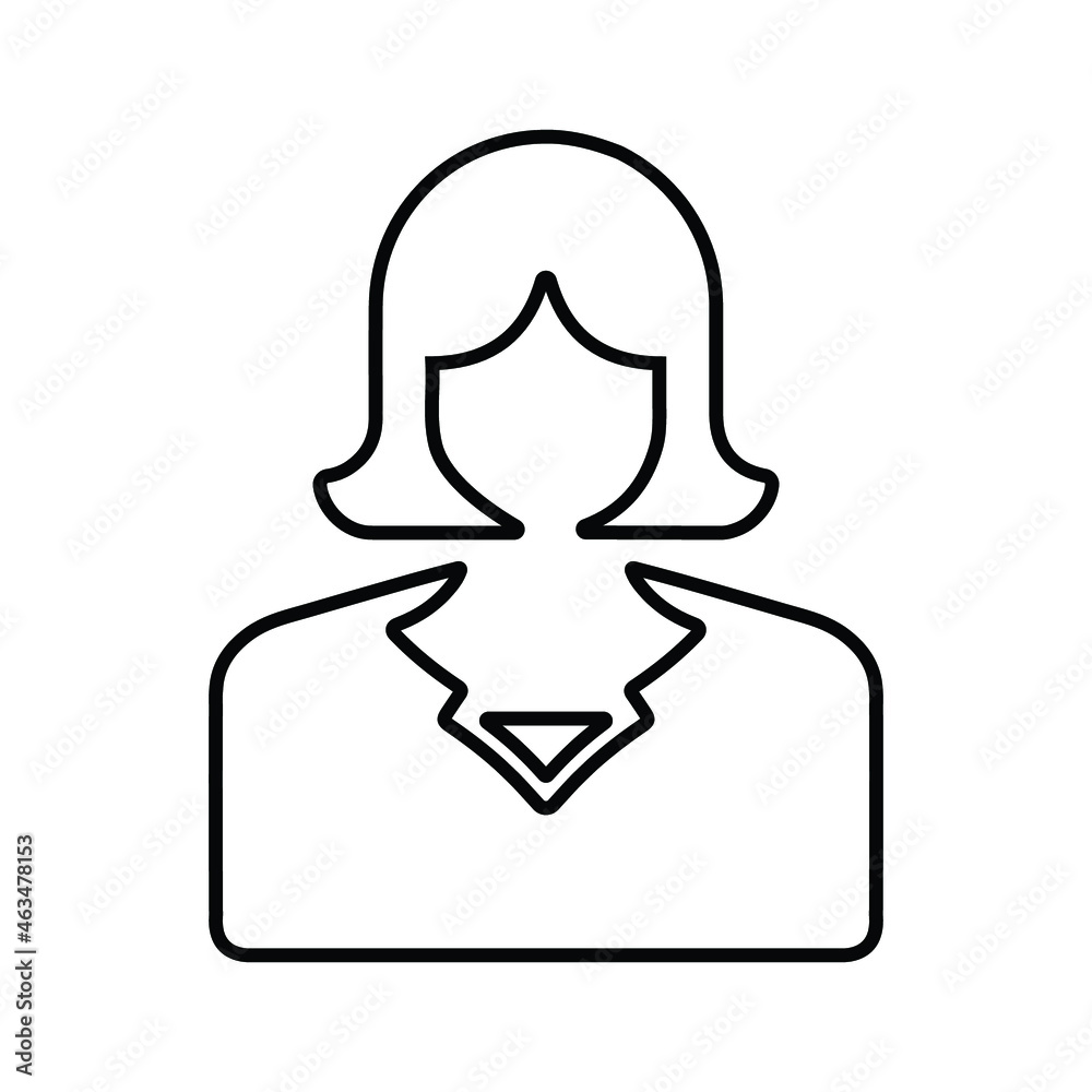 Businesswomen, woman line icon. Outline vector vector. Businesswomen, woman line icon. Outline vector vector.