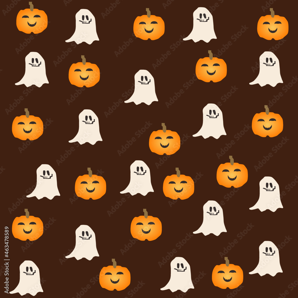 Halloween background with Pumpkins and ghost Halloween background with Pumpkins and ghost