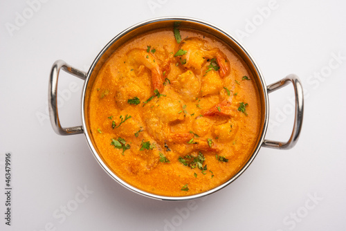 Prawns or shrimp or zinga masala curry photo