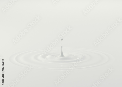 Milk splash with drops and ripples