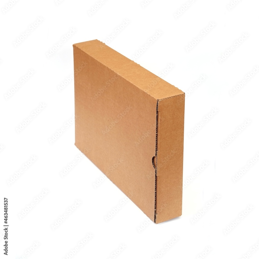 One craft box isolated on white background One craft box isolated on white background