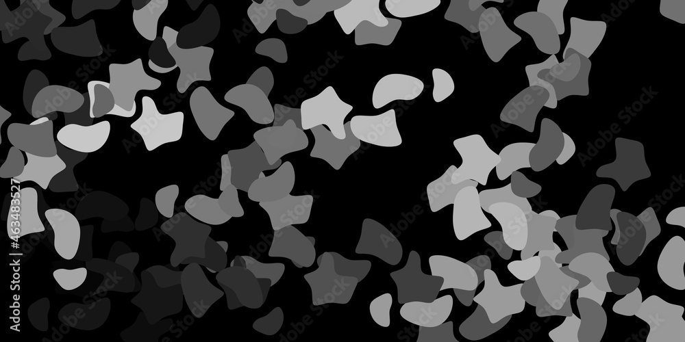 Dark gray vector pattern with abstract shapes. Dark gray vector pattern with abstract shapes.