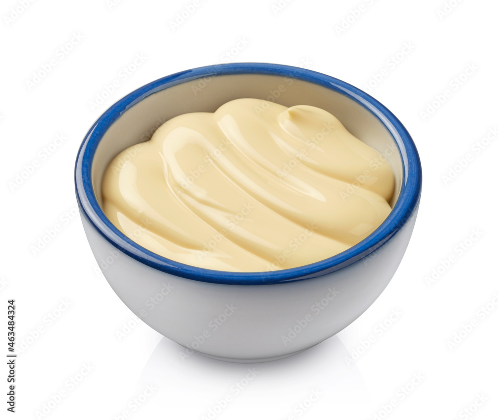 Mayonnaise sauce isolated on white background Mayonnaise sauce isolated on white background