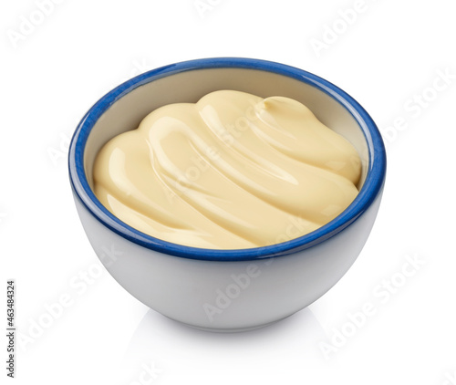 Mayonnaise sauce isolated on white background 
