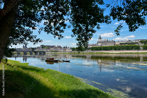 Edge of the Loire at Blois, a commune and the capital city of Loir-et-Cher department in Centre-Val de Loire, France photo