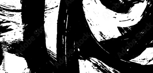 Grunge is black and white. Abstract monochrome background