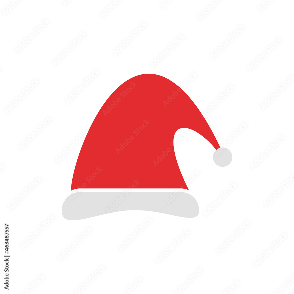 Christmas attribute Santa Claus hat isolated on a white background Christmas attribute Santa Claus hat isolated on a white background
