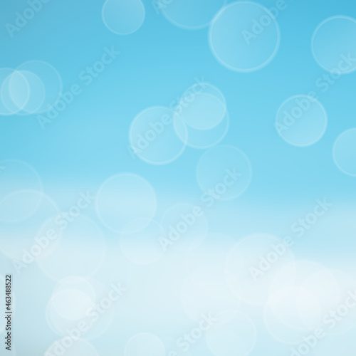 Blue sky abstract blured background with bubbles