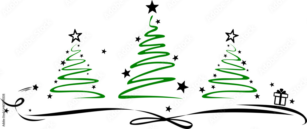 Christmas Tree Vector Drawing
