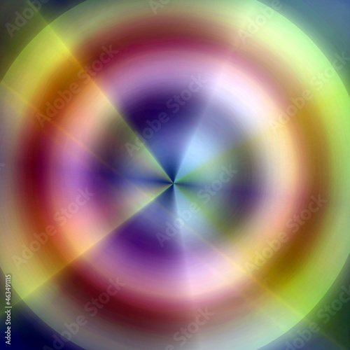 Composizione astratta computerizzata con cerchi e sfumature di colori photo