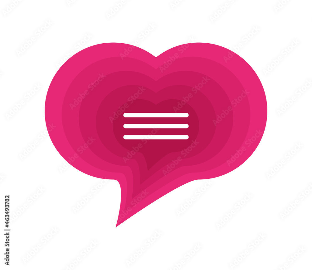 speech bubble shaped heart speech bubble shaped heart