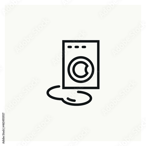 Damaged Washing Machine icon vector photo