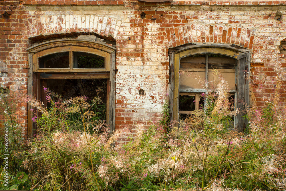 Old ruined brick house. Russia Old ruined brick house. Russia