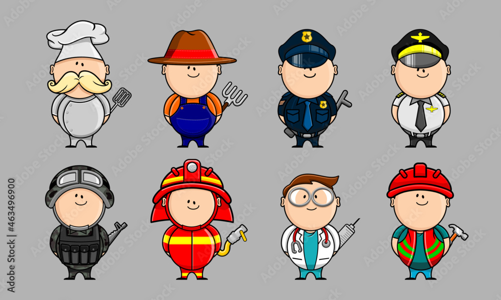 Different professions Illustration vector characters