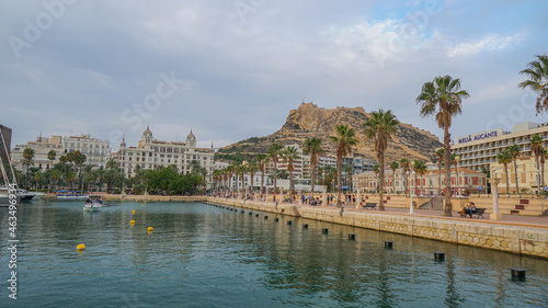 Casa Carbonell y Castillo de Santa Bárbara desde el Puerto Deportivo Marina de Alicante photo