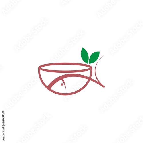 Bowl icon logo flat design template