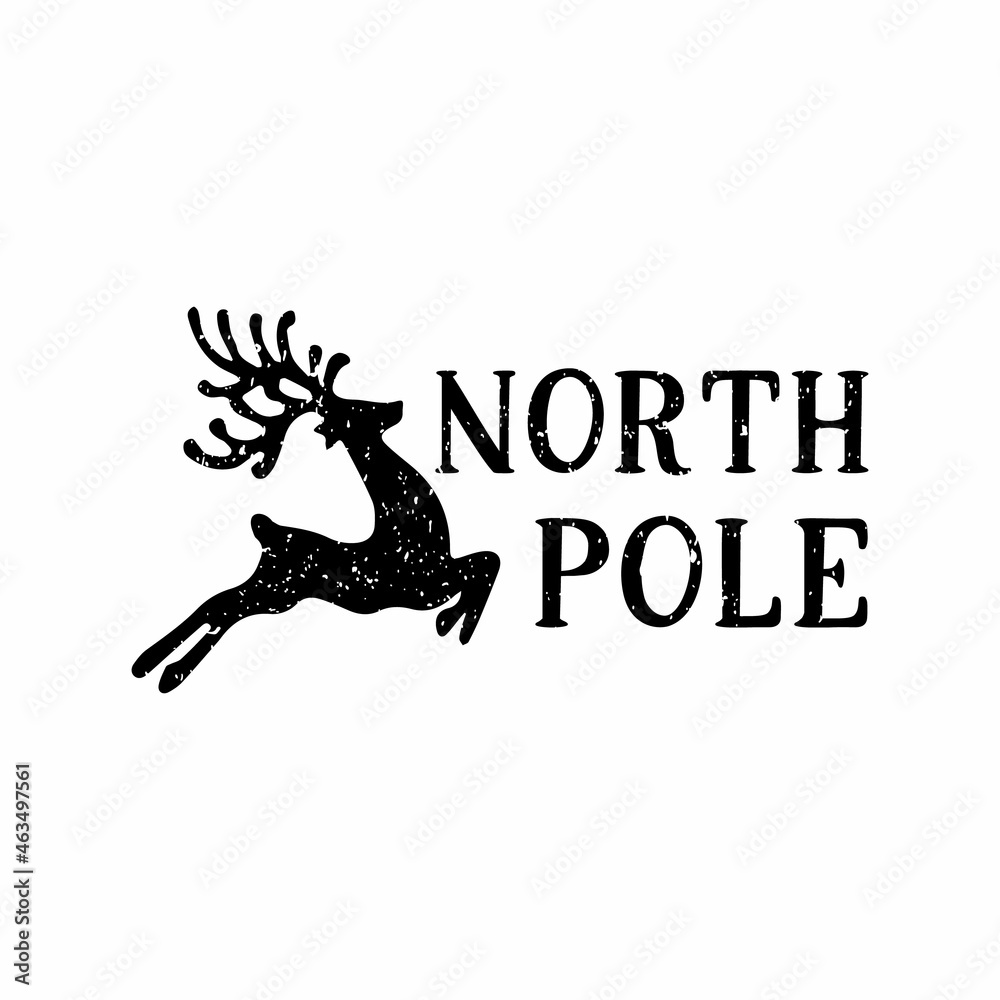 Vetor de North Pole Stamp Design | Grunge rubber stamp on white