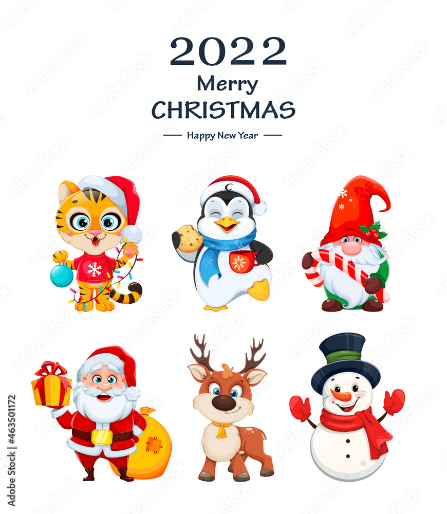 Cute cartoon characters for holidays.