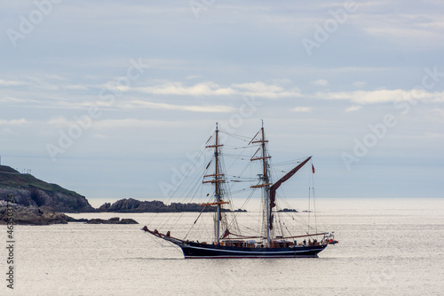 Ship in the sea, in A Coruña, Galicia