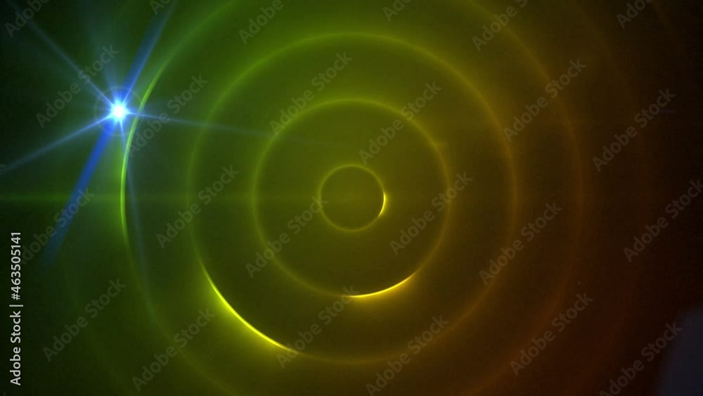 Digital animation of blue spot of light against green spiral light trails on black background Digital animation of blue spot of light against green spiral light trails on black background