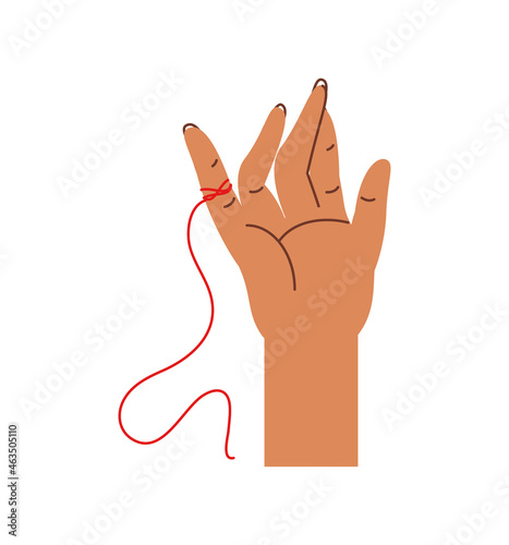 red thread of fate on little finger