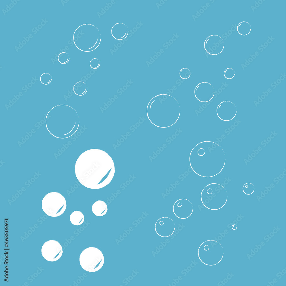 Natural realistic bubble illustration vector design