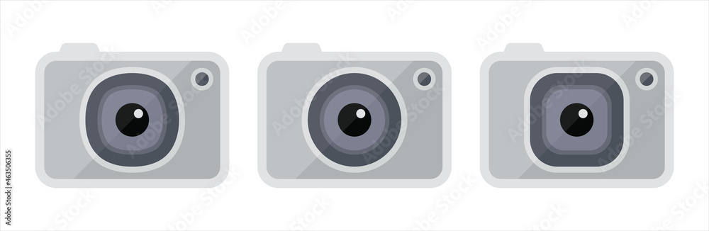Camera icon set. Camera photographic isolated icon design. Photo camera in flat style, Vector Illustration. Camera icon set. Camera photographic isolated icon design. Photo camera in flat style, Vector Illustration.
