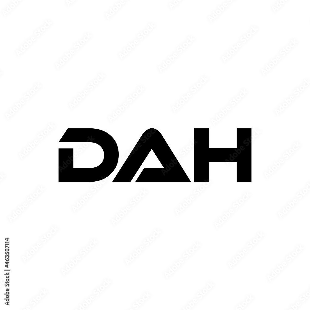 DAH letter logo design with white background in illustrator, vector logo modern alphabet font overlap style. calligraphy designs for logo, Poster, Invitation, etc.