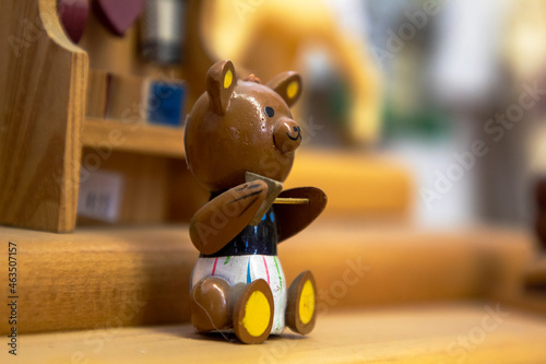 Wooden Bear Antique Christmas ornament © Robert