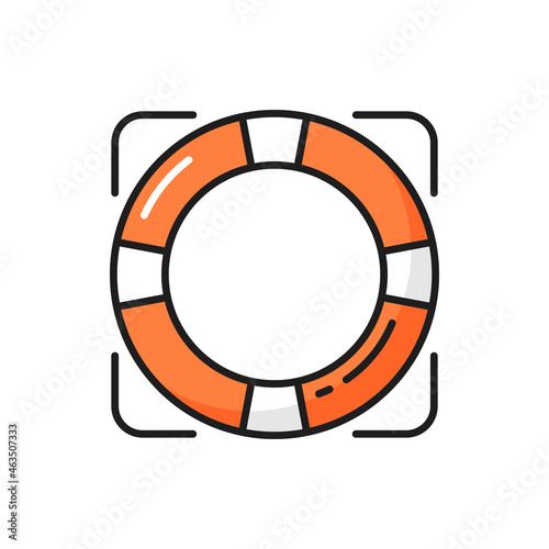 Rescue services, help for customers, support help isolated icon. Vector lifesaver and info privacy protection. rescue lifebuoy circle information instruction, support help, safety assistance
