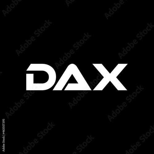 DAX letter logo design with black background in illustrator, vector logo modern alphabet font overlap style. calligraphy designs for logo, Poster, Invitation, etc.