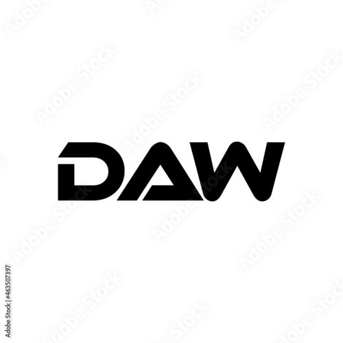 DAW letter logo design with white background in illustrator, vector logo modern alphabet font overlap style. calligraphy designs for logo, Poster, Invitation, etc.