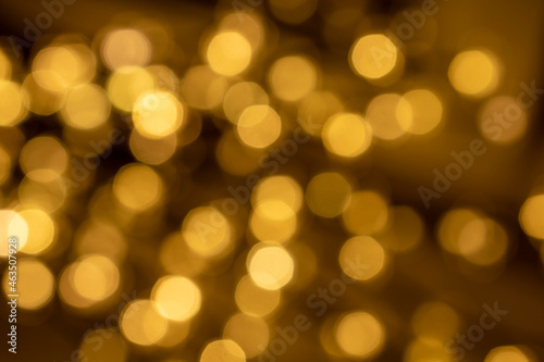 blurred background of small yellow lights