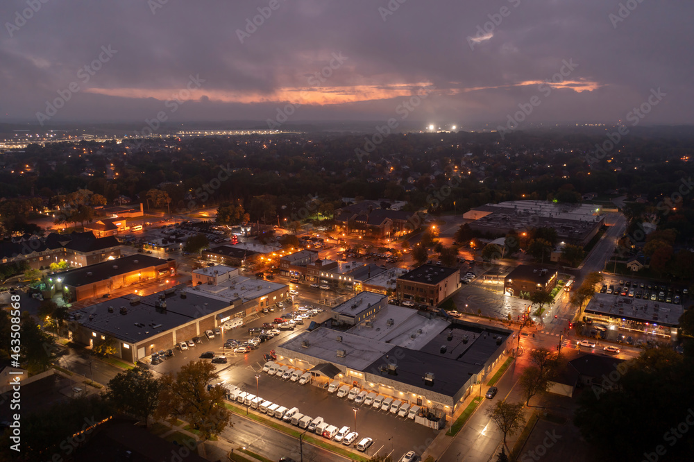 Obraz premium Aerial View of the Twin Cities Suburb of Lakeville, Minnesota