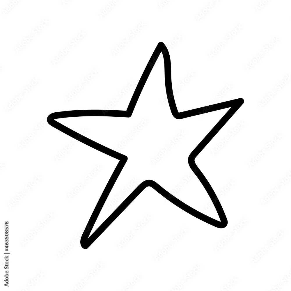 Hand drawn vector doodle illustration, abstract handwriting. Scribbled shape of a star Hand drawn vector doodle illustration, abstract handwriting. Scribbled shape of a star