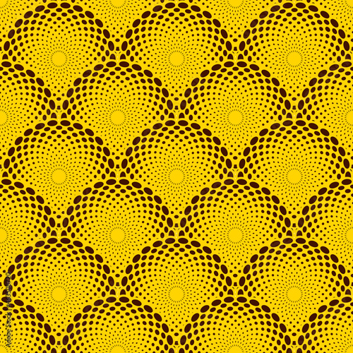 african circle seamless pattern, Folk motifs intricate shapes, Folk embroidery.